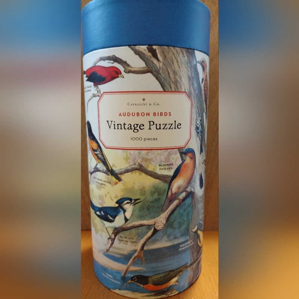 Blue Audubon Birds Vintage Puzzle
